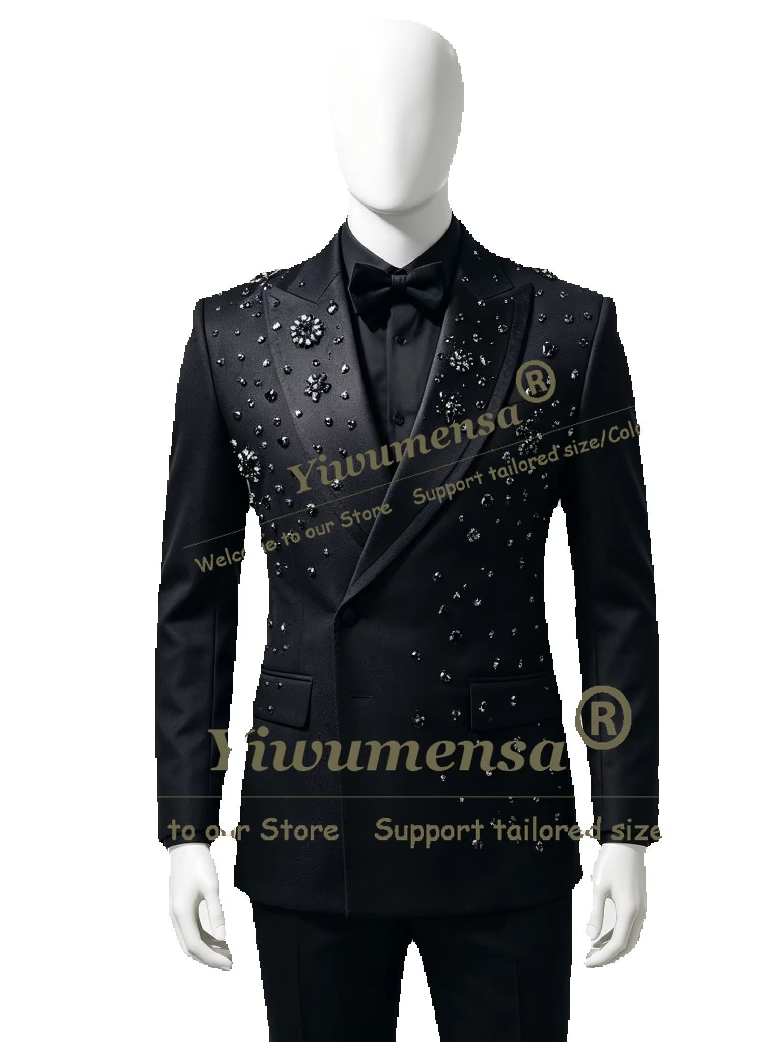 Siyah Elmas Boncuklu Takım Elb - Men Formal Wear Clothes incelemesi ve fiyatı