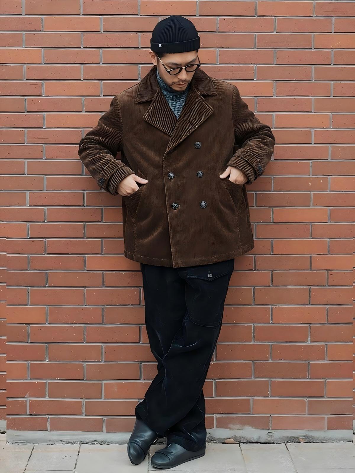 Erkek Vintage Korduroy Çift Dü - Double Breasted Blazer incelemesi ve fiyatı