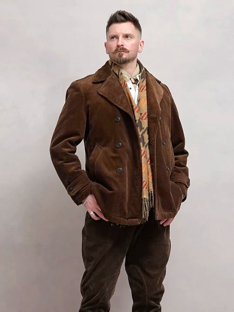 Erkek Vintage Korduroy Çift Dü - Double Breasted Blazer incelemesi ve fiyatı