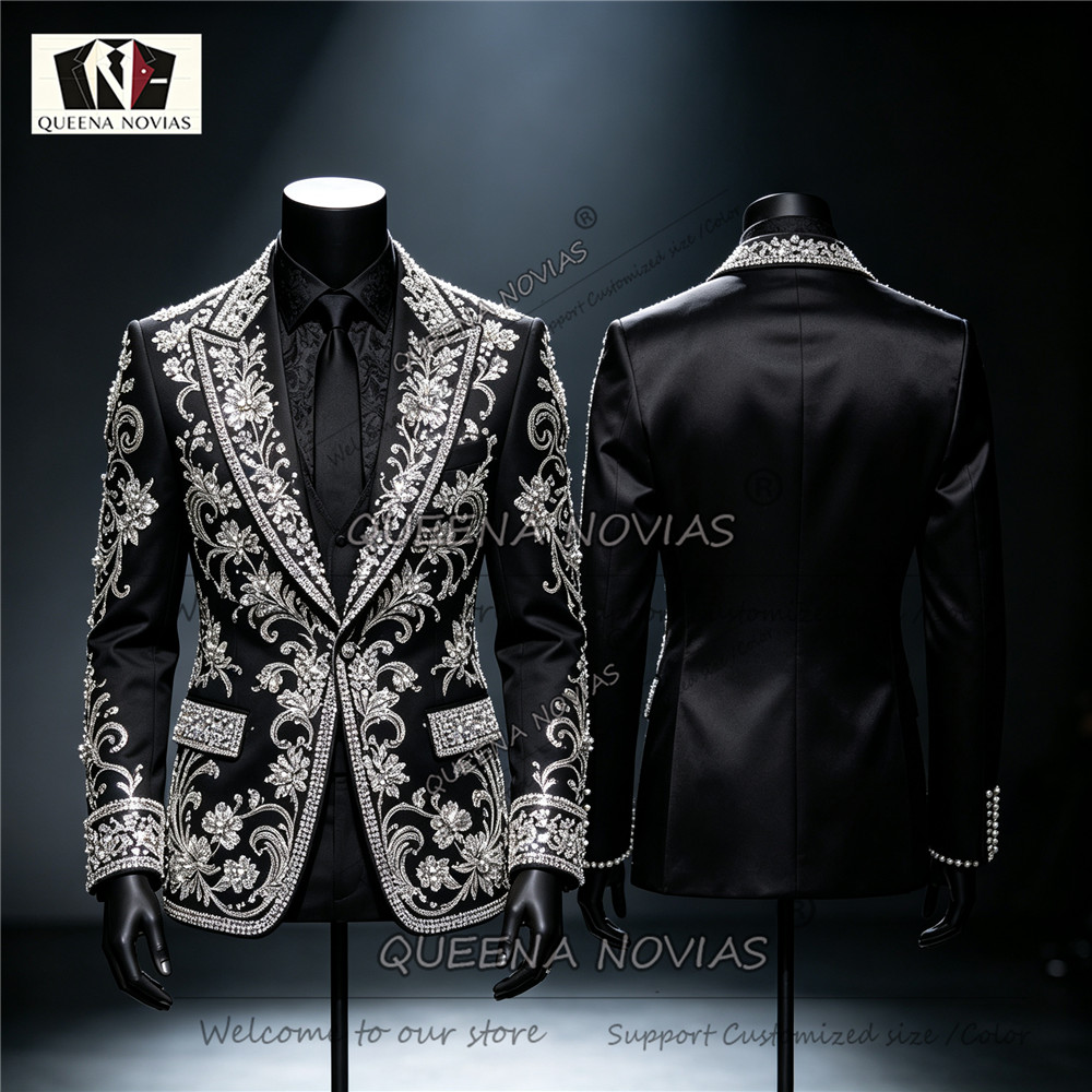Parıltılı Elmas İşlemeli Erkek - Men Formal Wear Clothes incelemesi ve fiyatı