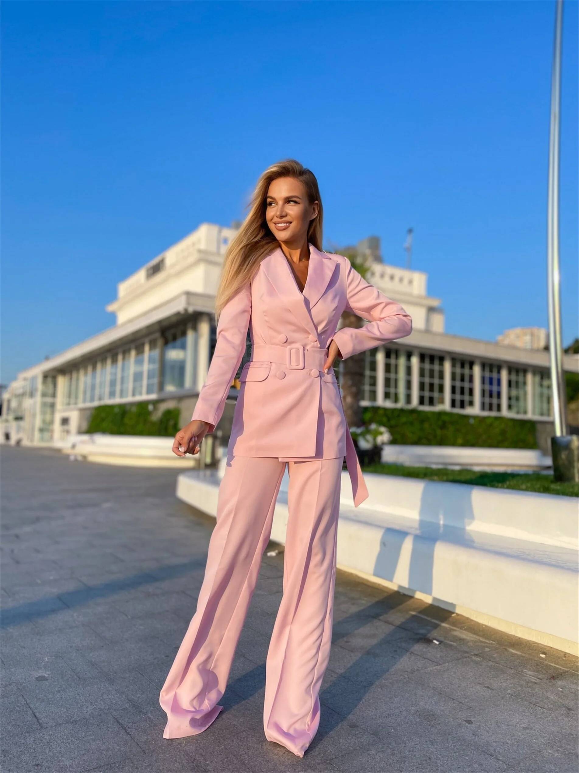 Bayanlar Pembe Takım Elbise 2  - Double Breasted Blazer incelemesi ve fiyatı