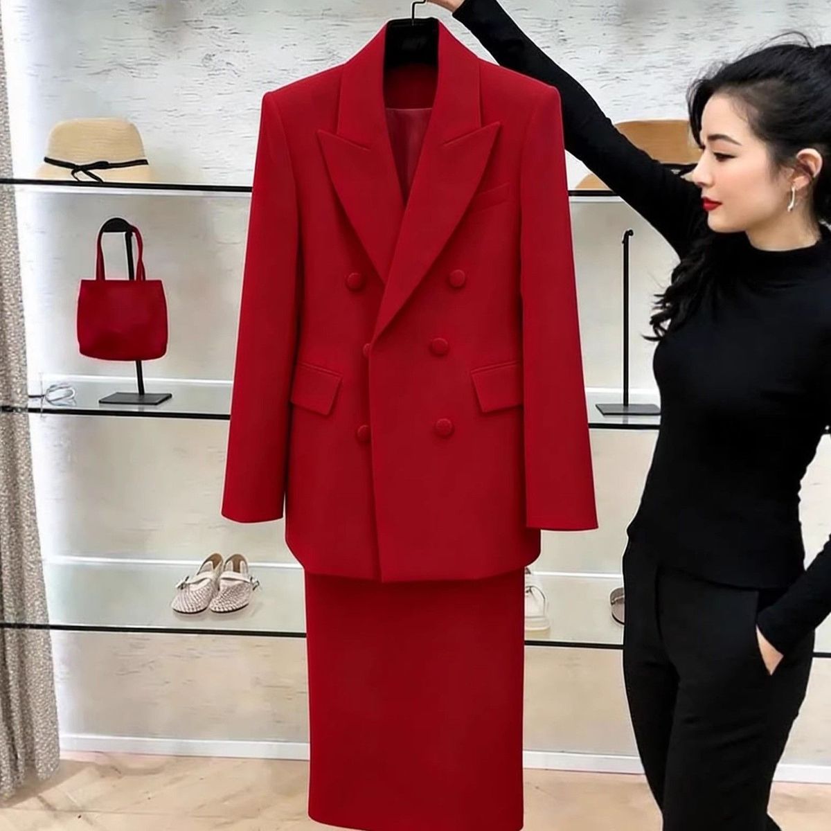 Beyaz Blazer Takım Elbise Kadı - Double Breasted Blazer incelemesi ve fiyatı